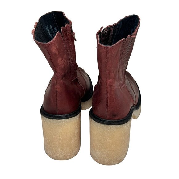 FREE PEOPLE James Cheslea Boots Cherry Chocolate leather size 39.5/8.5 New - Picture 7 of 8